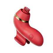 IY - Beeny - Vibratore multifunzionale - Con 4 accessori - Rosso-Erotiekvoordeel.nl