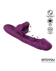 IY - Bella - Vibratore a triplo motore con doppia pallina solleticante e lingua leccante - Viola-Erotiekvoordeel.nl