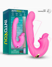 IY - Bimby - Vibratore mordicchiatore e a doppio tocco - Controllo tramite app - Rosa-Erotiekvoordeel.nl