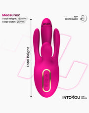 IY - Derek - Vibratore clitorideo - Dita in movimento - 3 motori - Controllo tramite app - Rosa-Erotiekvoordeel.nl