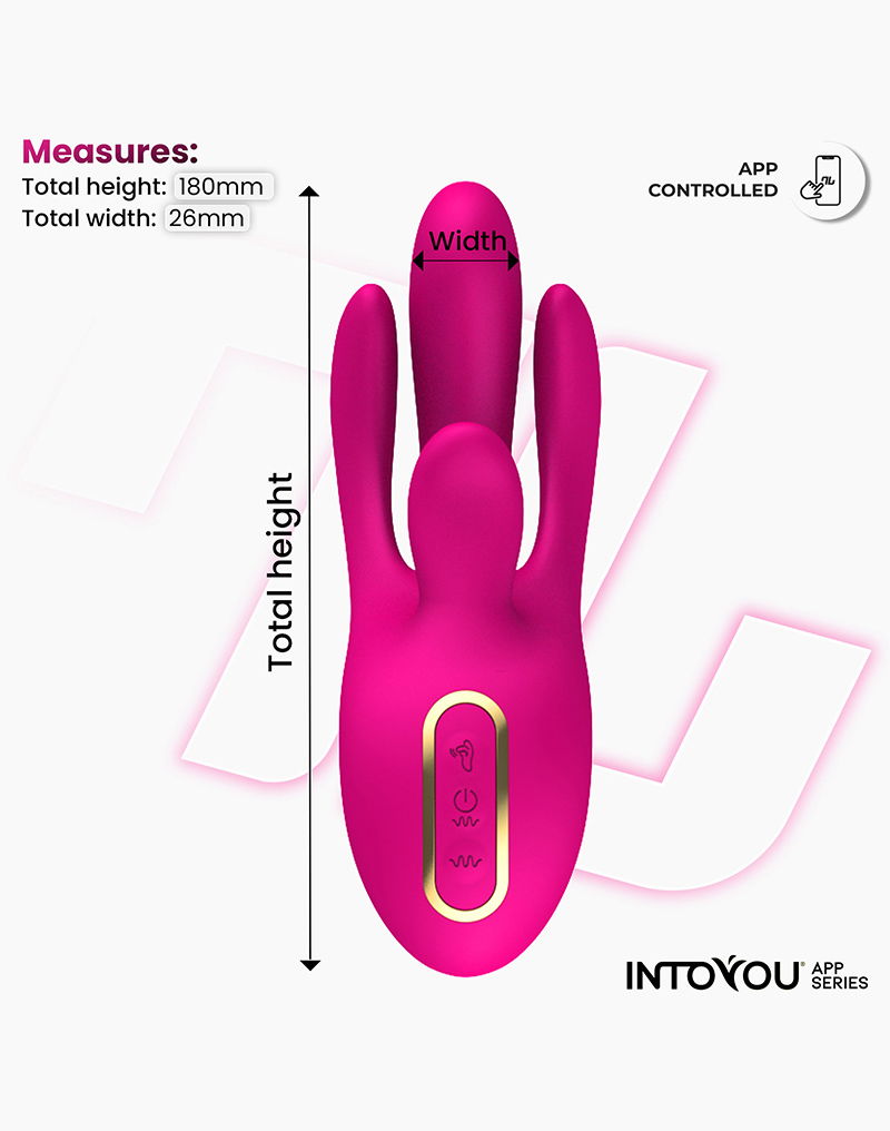 IY - Derek - Vibratore clitorideo - Dita in movimento - 3 motori - Controllo tramite app - Rosa-Erotiekvoordeel.nl
