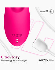 IY - Derek - Vibratore clitorideo - Dita mobili - 3 motori - Controllo tramite app - Rosa-Erotiekvoordeel.nl