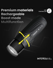IY - Egor - Masturbatore controllato tramite app con vibrazione e rotazione – Nero-Erotiekvoordeel.nl