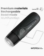 IY - Egor - Masturbatore controllato tramite app con vibrazione e rotazione – Nero-Erotiekvoordeel.nl