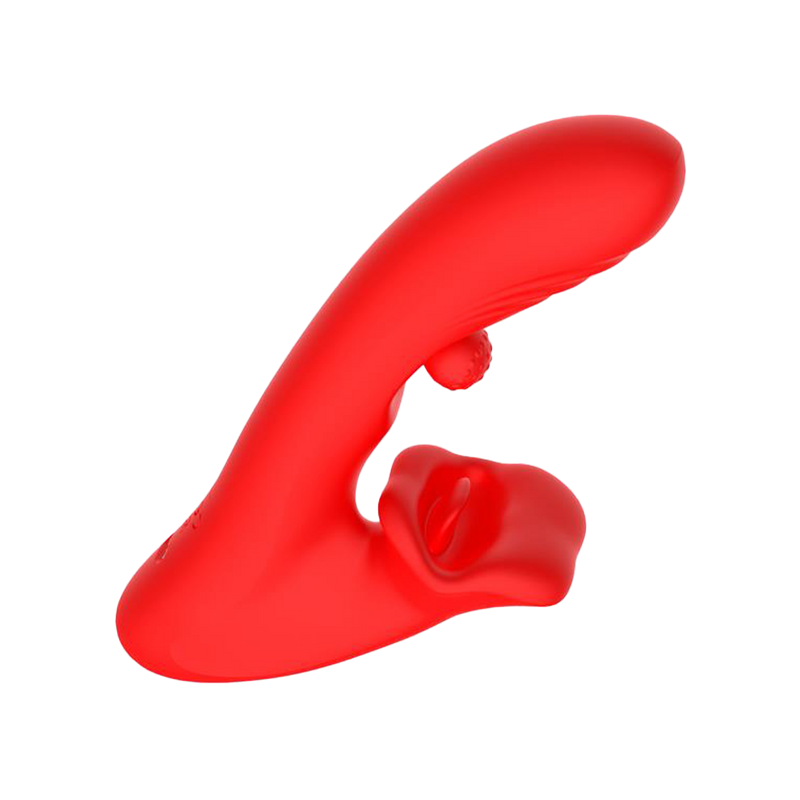 IY - Franky - Vibratore mordicchiatore con sfera rotante - Con controllo tramite app - Rosso-Erotiekvoordeel.nl