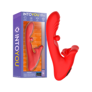 IY - Franky - Vibratore mordicchiatore con sfera rotante - Con controllo tramite app - Rosso-Erotiekvoordeel.nl