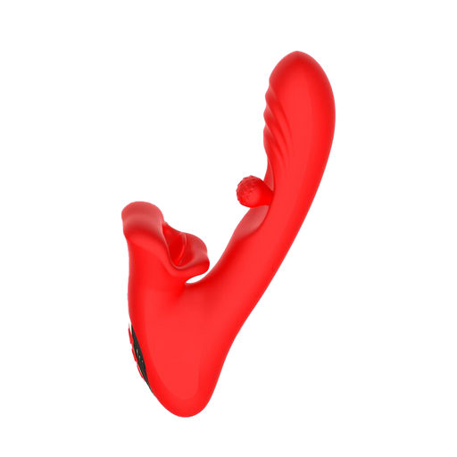 IY - Franky - Vibratore mordicchiatore con sfera rotante - Con controllo tramite app - Rosso-Erotiekvoordeel.nl