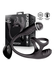IY - Kamber - Wavy and Vibrating Anal Plug with Cock Ring - Black-Erotiekvoordeel.nl