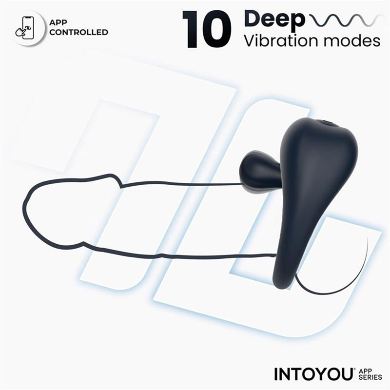 IY - Kenny - Anello fallico con stimolatore clitorideo - Controllo tramite app - NachtBlu-Erotiekvoordeel.nl
