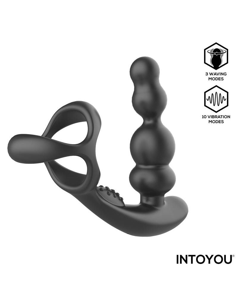 IY Klark - Plug anale rotante e vibrante con telecomando - Nero-Erotiekvoordeel.nl