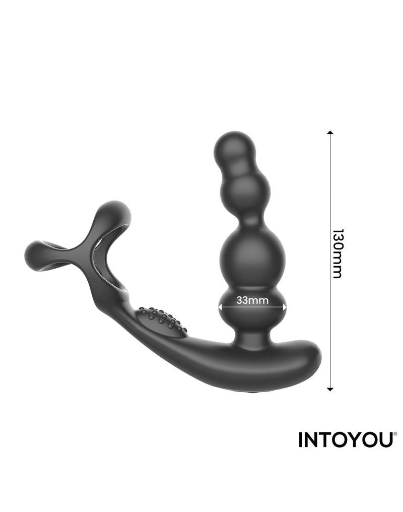 IY Klark - Plug anale rotante e vibrante con telecomando - Nero-Erotiekvoordeel.nl