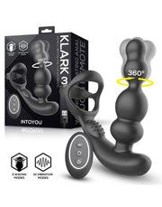 IY Klark - Plug anale rotante e vibrante con telecomando - Nero-Erotiekvoordeel.nl