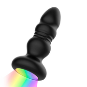 IY - Krax - Butt Plug with Vibration and Thrusting - With LED Light - Black-Erotiekvoordeel.nl