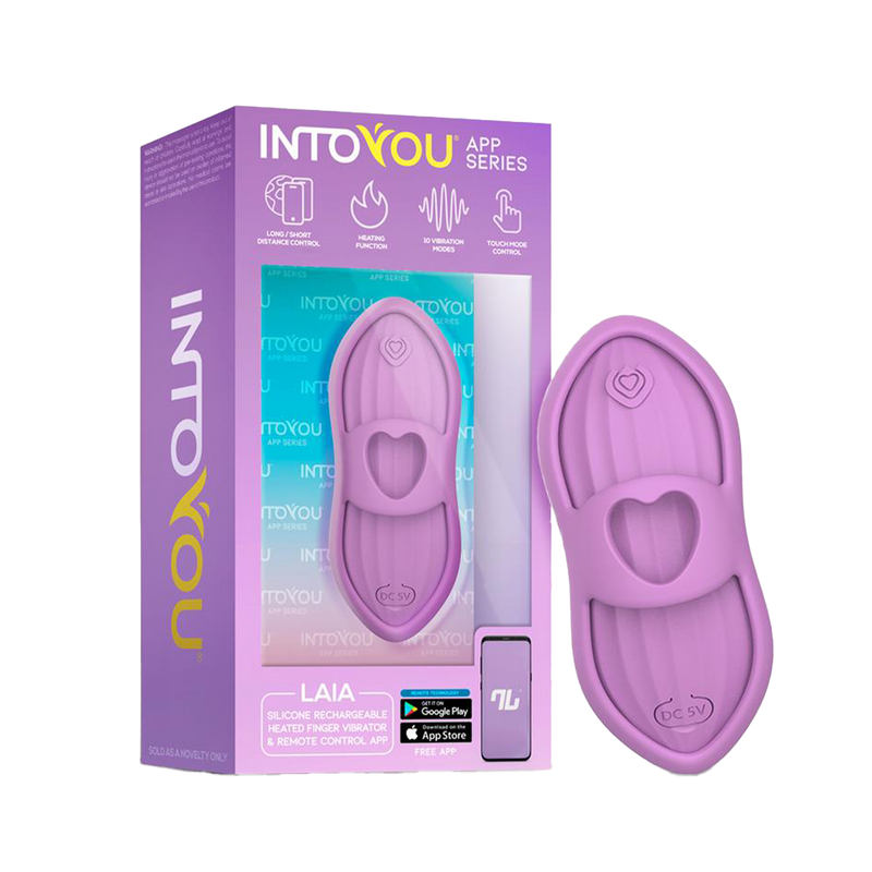 IY - Laia - Vibratore da dito riscaldato - Con controllo tramite app - Lila-Erotiekvoordeel.nl
