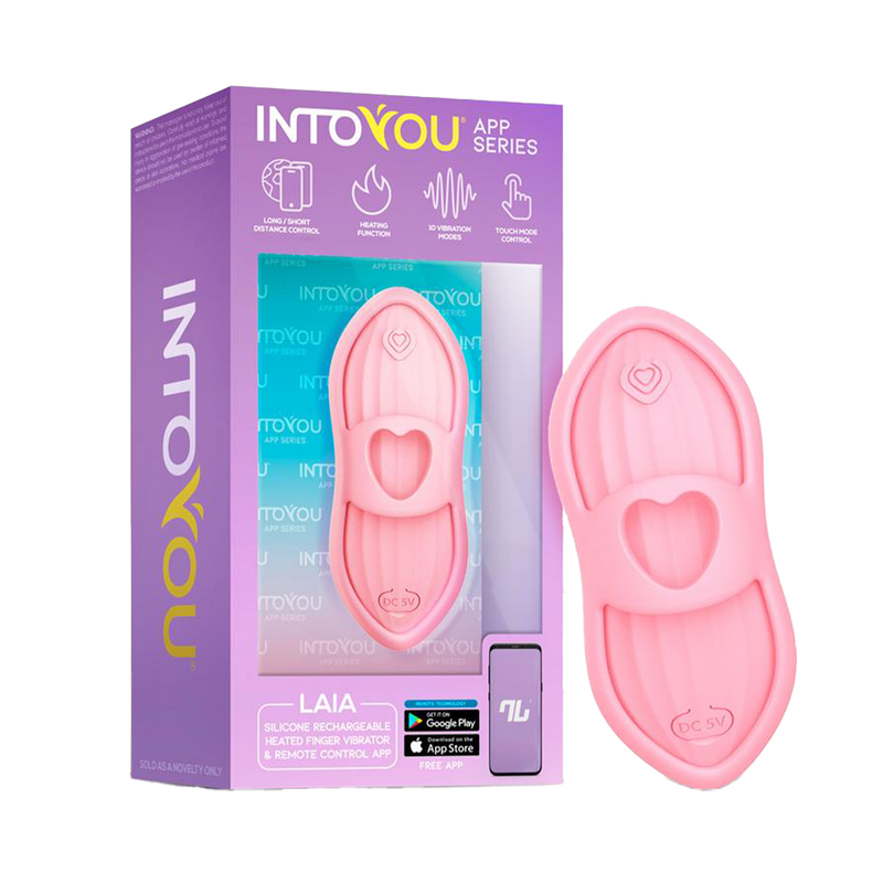 IY - Laia - Vibratore da dito riscaldato - Con controllo tramite app - Rosa-Erotiekvoordeel.nl