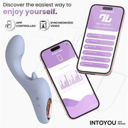 IY - Licky - Vibratore a lingua leccante - Con controllo tramite app - Azzurro - Erotiekvoordeel.nl