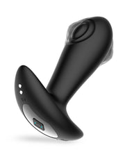 IY Milton - Plug anale vibrante con doppia funzione di pulsazione e telecomando - Nero-Erotiekvoordeel.nl