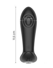 IY Milton - Plug anale vibrante con doppia funzione di pulsazione e telecomando - Nero-Erotiekvoordeel.nl