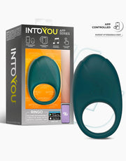 IY - Ringo - Vibrating Cock Ring - App Control - Green-Erotiekvoordeel.nl