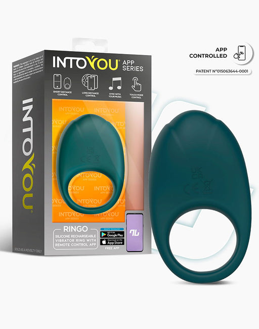 IY - Ringo - Vibrating Cock Ring - App Control - Green-Erotiekvoordeel.nl