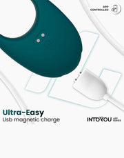 IY - Ringo - Vibrating Cock Ring - App Control - Green-Erotiekvoordeel.nl