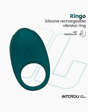 IY - Ringo - Vibrating Cock Ring - App Control - Green-Erotiekvoordeel.nl