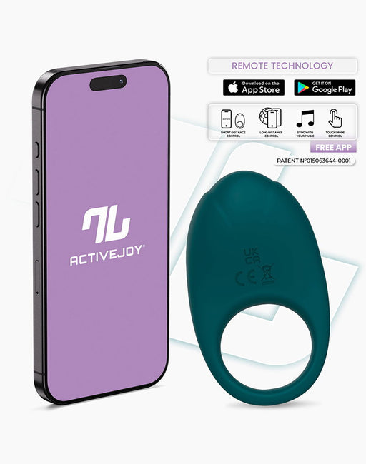 IY - Ringo - Vibrating Cock Ring - App Control - Green-Erotiekvoordeel.nl