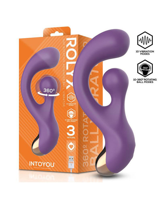IY - Rolyx - Vibratore Rabbit rotante a 360º - Viola-Erotiekvoordeel.nl
