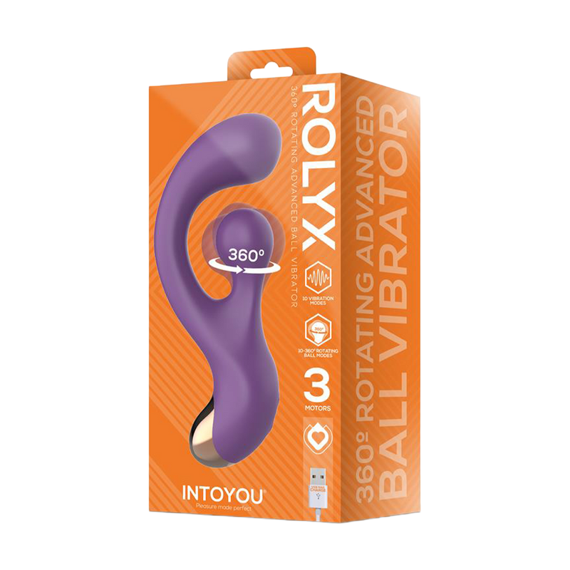 IY - Rolyx - Vibratore Rabbit rotante a 360º - Viola-Erotiekvoordeel.nl