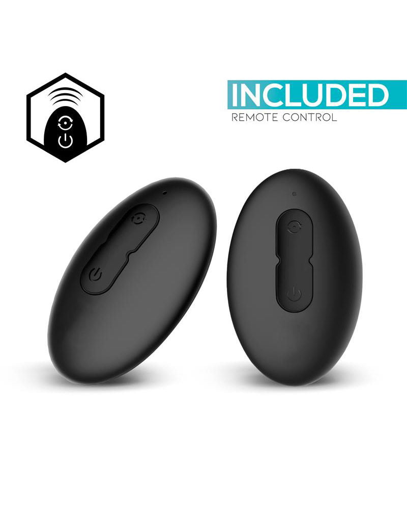 IY Sasha - Vibrating Butt Plug with Moving Tongue and Remote Control - Black-Erotiekvoordeel.nl