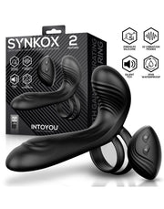 IY – Synkox – Estensore vibrante per il pene con telecomando – Nero-Erotiekvoordeel.nl