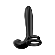 IY – Synkox – Estensore per pene vibrante con telecomando – Nero-Erotiekvoordeel.nl