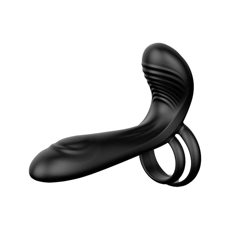 IY – Synkox – Estensore vibrante per il pene con telecomando – Nero-Erotiekvoordeel.nl