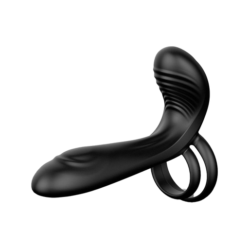 IY – Synkox – Estensore vibrante per il pene con telecomando – Nero-Erotiekvoordeel.nl