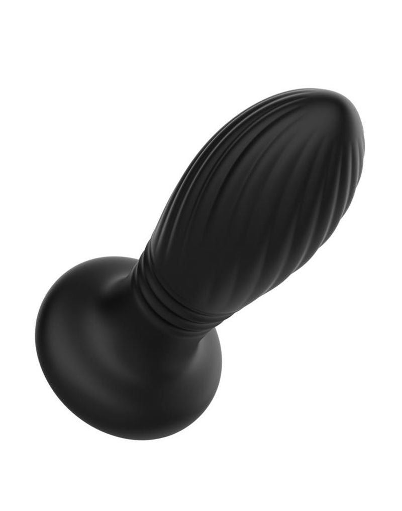 IY Tainy - Plug anale vibrante con luci LED e telecomando - Nero-Erotiekvoordeel.nl