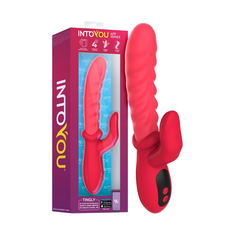 IY - Tingly - Vibratore ondulante con dito - Controllo tramite app - Rosa-Erotiekvoordeel.nl