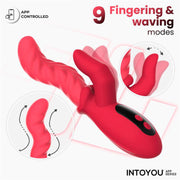 IY - Tingly - Vibratore ondulante con dito - Controllo tramite app - Rosa-Erotiekvoordeel.nl
