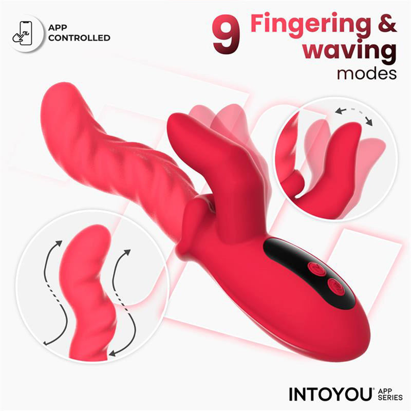 IY - Tingly - Vibratore ondulante con dito - Controllo tramite app - Rosa-Erotiekvoordeel.nl