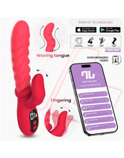 IY - Tingly - Vibratore ondulante con dito - Controllo tramite app - Rosa-Erotiekvoordeel.nl