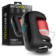 IY - Torky - Masturbatore rotante a compressione con controllo tramite app - Nero-Erotiekvoordeel.nl