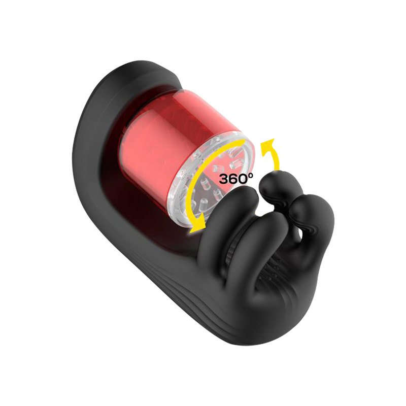 IY - Torky - Masturbatore rotante a compressione con controllo tramite app - Nero-Erotiekvoordeel.nl