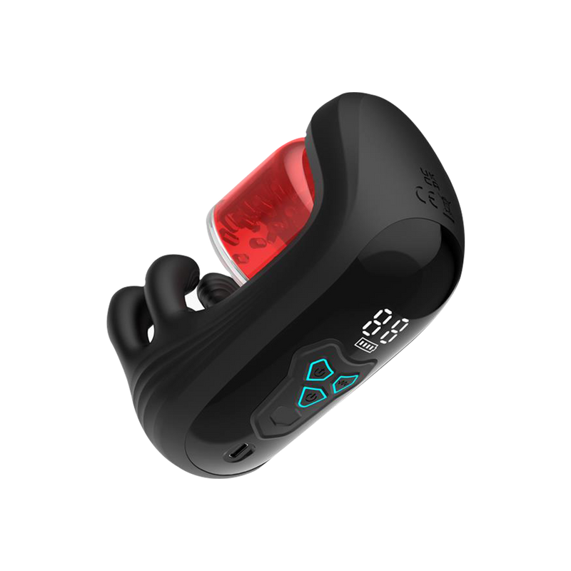 IY - Torky - Masturbatore rotante a compressione con controllo tramite app - Nero-Erotiekvoordeel.nl