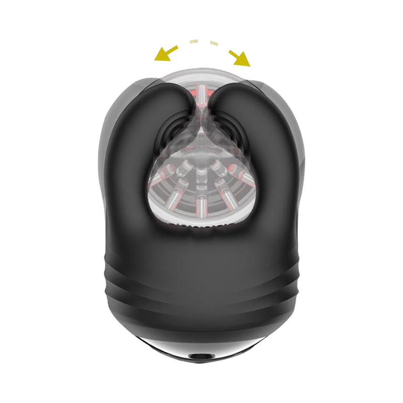 IY - Torky - Masturbatore rotante a compressione con controllo tramite app - Nero-Erotiekvoordeel.nl