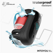 IY - Torky - Masturbatore rotante a compressione con controllo tramite app - Nero-Erotiekvoordeel.nl
