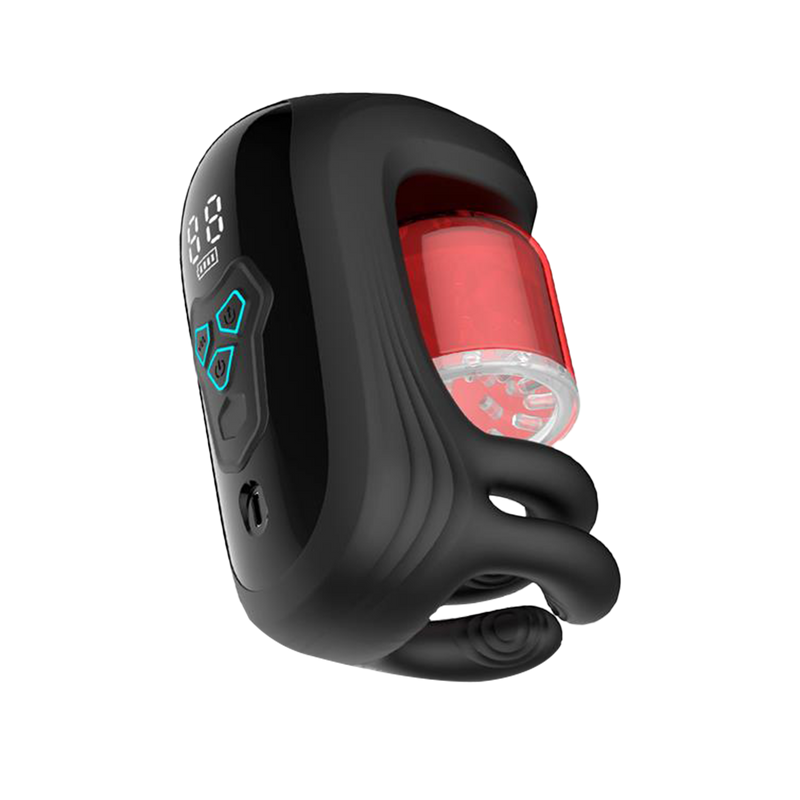 IY - Torky - Masturbatore rotante a compressione con controllo tramite app - Nero-Erotiekvoordeel.nl