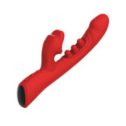 IY - Trixy - Vibratore Rabbit a tripla vibrazione con lingua leccante - Controllo tramite app - Rosso-Erotiekvoordeel.nl