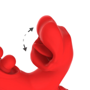 IY - Trixy - Vibratore Rabbit a tripla vibrazione con lingua leccante - Controllo tramite app - Rosso-Erotiekvoordeel.nl