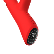 IY - Trixy - Vibratore Rabbit a tripla vibrazione con lingua leccante - Controllo tramite app - Rosso-Erotiekvoordeel.nl