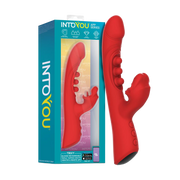 IY - Trixy - Vibratore Rabbit a tripla vibrazione con lingua leccante - Controllo tramite app - Rosso-Erotiekvoordeel.nl