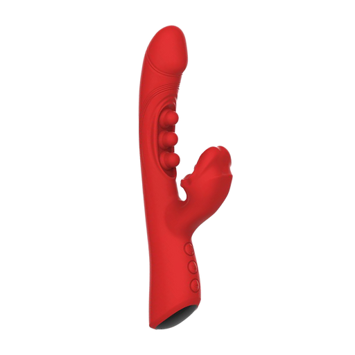 IY - Trixy - Vibratore Rabbit a tripla pulsazione con lingua leccante - Controllo tramite app - Rosso-Erotiekvoordeel.nl